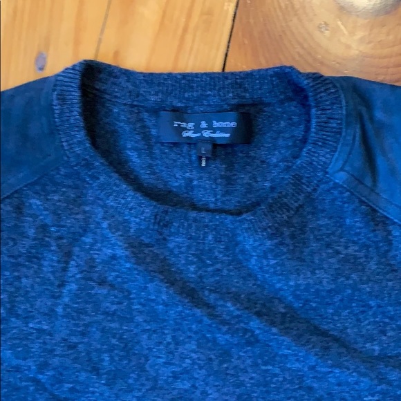 rag & bone wool and soft leather sweater - Picture 4 of 5